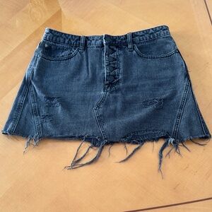 We the free Distressed Denim Mini Skirt   size 31